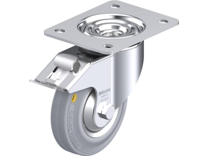 Blickle 750462 Lk-Rd 125R-3-Fi-Vli-Fa Lenkrolle Mit Bremse, 125 Mm, 120 Kg