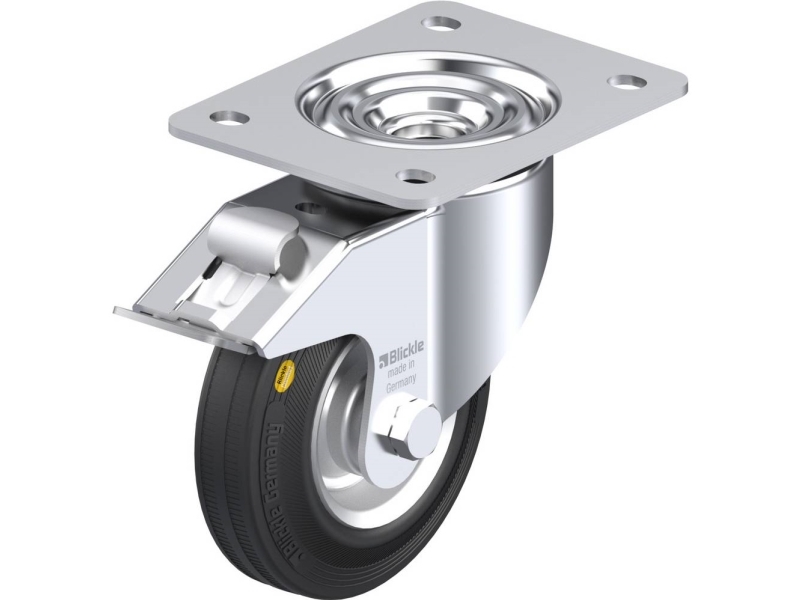 Blickle 614693 Lk-Rd 125R-3-Fi Styrehjul Med Bremse Hjuldiameter: 125 Mm Bæreevne (Maks.): 120 Kg 1 Stk