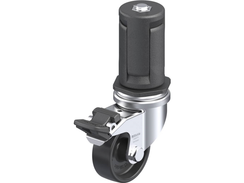Blickle 848949 Lra-Poa 50G-Fi-Er05 Styrehjul Med Bremse Hjuldiameter: 50 Mm Bæreevne (Maks.): 75 Kg 1 Stk