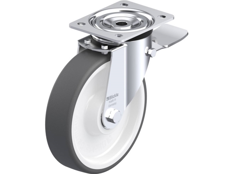 Blickle 51367 L-Poth 200K-St Lenkrolle Mit Bremse, 200 Mm