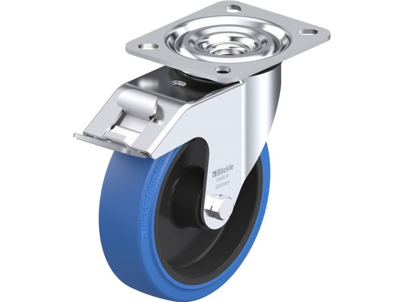Blickle 632679 L-Poev 125R-Fi-Sb Styrehjul Med Bremse Hjuldiameter: 125 Mm Bæreevne (Maks.): 250 Kg 1 Stk
