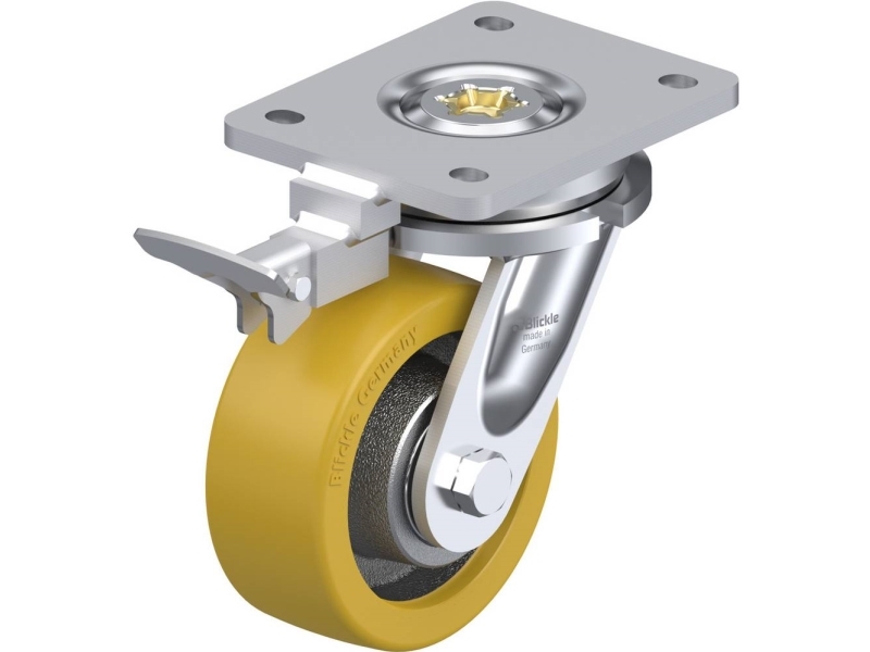 Blickle 852568 Lo-Gth 127K-Ri4 Lenkrolle Mit Bremse Raddurchmesser 125 Mm Tragfähigkeit Max. 700 Kg (1 Stk)