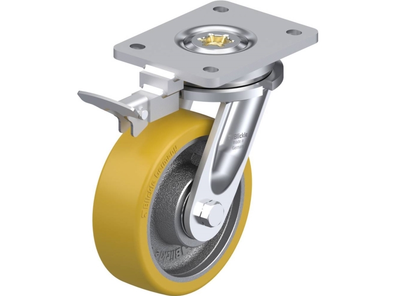 Blickle 852570 Lo-Gth 150K-Ri4 Lenkrolle Mit Bremse, Raddurchmesser 150 Mm, Tragfähigkeit (Max.) 800 Kg, 1 Stk