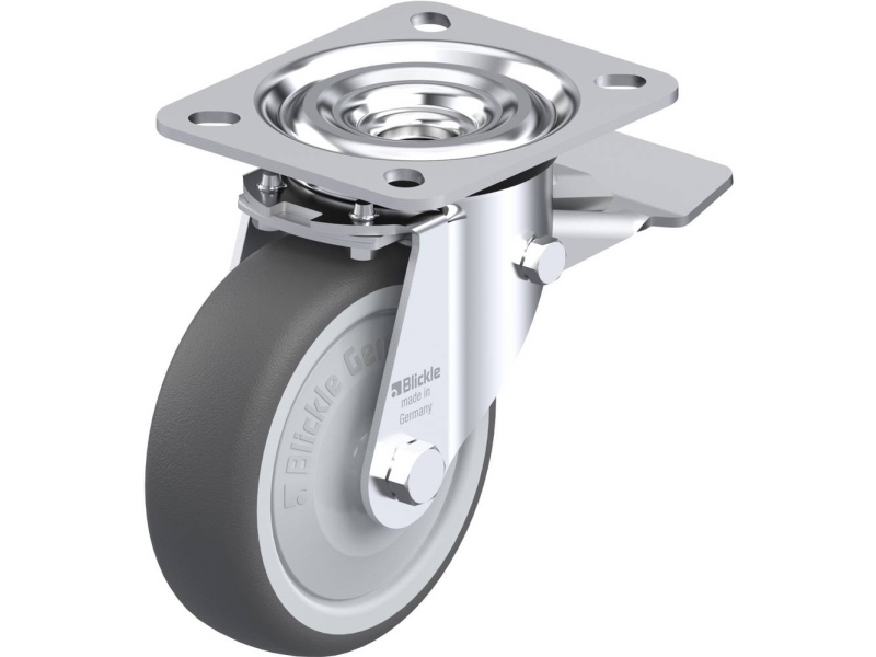 Blickle 852197 L-Path 100Kf-St Lenkrolle Mit Bremse Raddurchm.: 100 Mm Tragfähigkeit (Max.): 200 Kg 1 Stk
