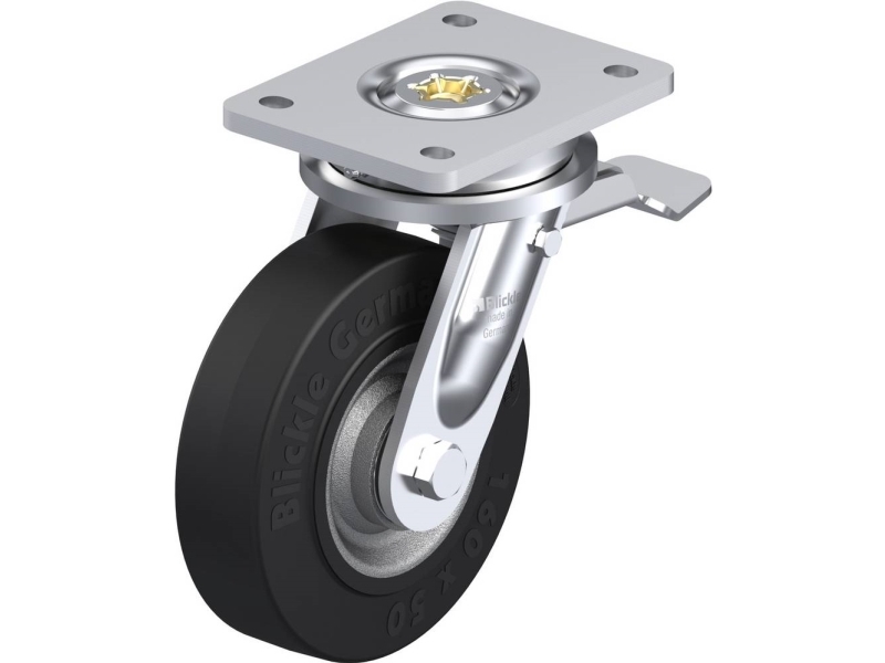 Blickle 51151 LO-SE 160K-ST Länkhjul med broms Hjuldiameter: 160 mm Belastningskapacitet (max.): 450 kg 1 st | Bilvård & Biltillbehör - Däck & fälgar - Stålfälgar | GameStuff