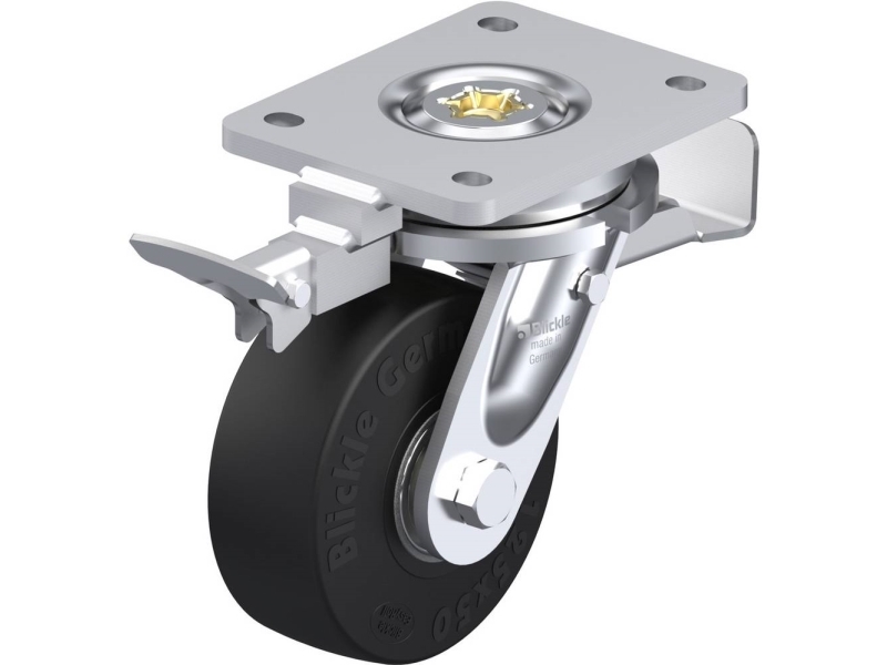 Blickle 852100 LO-SE 125K-ST-RI4 Styrehjul med bremse Hjuldiameter: 125 mm Bæreevne (maks.): 320 kg 1 stk