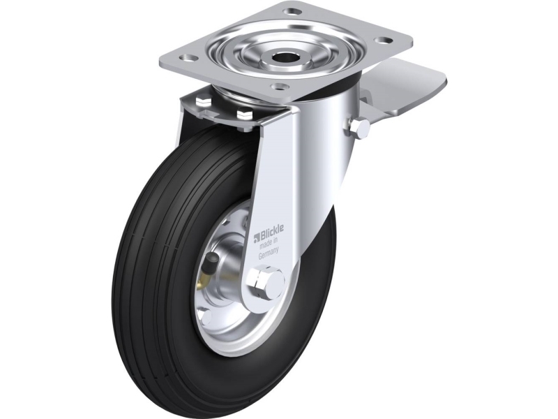 Blickle 23143 L-P 200R-ST Styrehjul med bremse Hjuldiameter: 200 mm Bæreevne (maks.): 75 kg 1 stk