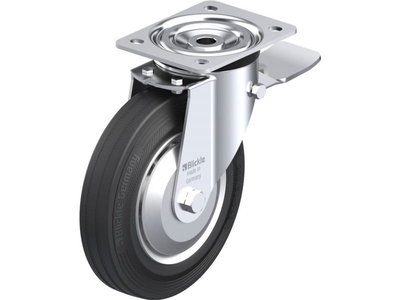 Blickle 81877 L-V 200K-St-Fa Lenkrollen Mit Bremse Raddurchmesser: 200 Mm Tragfähigkeit (Max.): 205 Kg 1 Stück