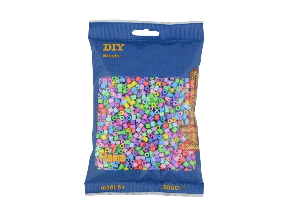 Hama Midi Perler - Pastel Mix - 3.000 Stk - 201-50