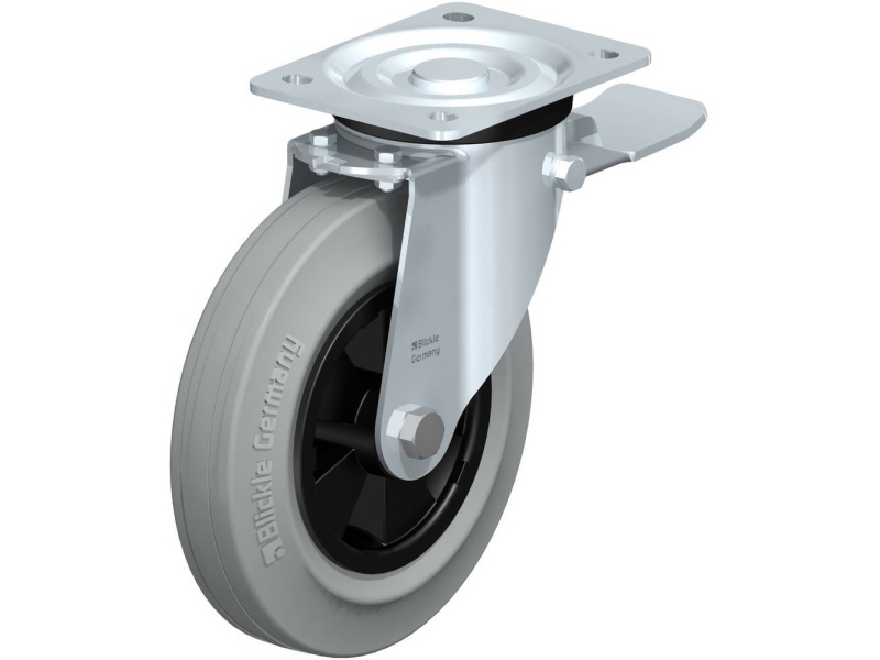 Blickle 85076 L-VPP 200R-ST-SG Styrehjul med bremse Hjuldiameter: 200 mm Bæreevne (maks.): 205 kg 1 stk