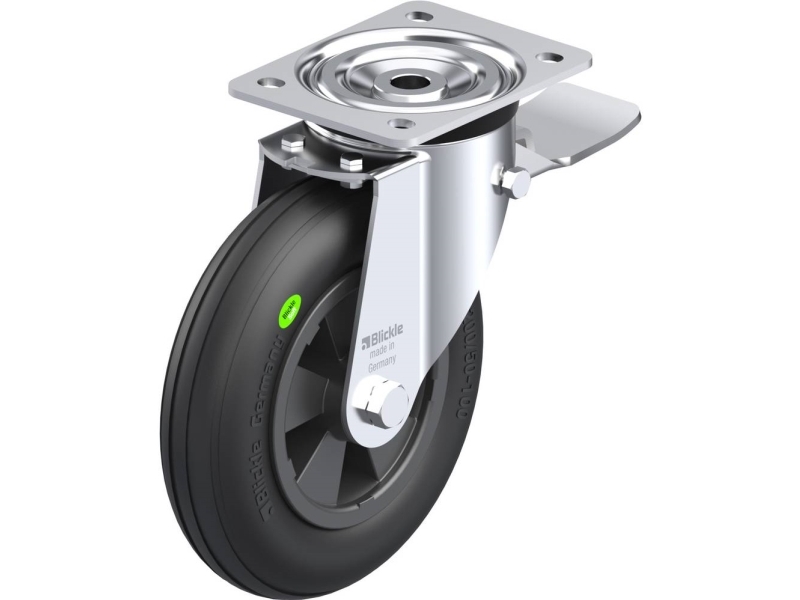 Blickle 849959 L-Vwpp 200R-St Lenkrolle Mit Bremse - Raddurchmesser 200 Mm - Tragfähigkeit (Max.) 100 Kg - 1 Stk