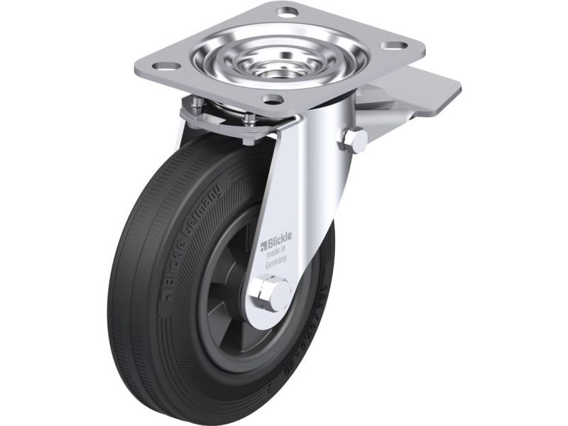 Blickle 28993 L-VPP 125R-ST Styrehjul med bremse Hjuldiameter: 125 mm Bæreevne (maks.): 100 kg 1 stk