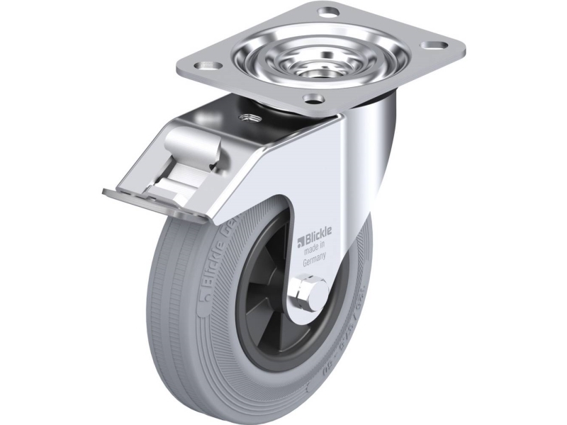 Blickle 869 L-VPP 125G-FI-SG Styrehjul med bremse Hjuldiameter: 125 mm Bæreevne (maks.): 100 kg 1 stk