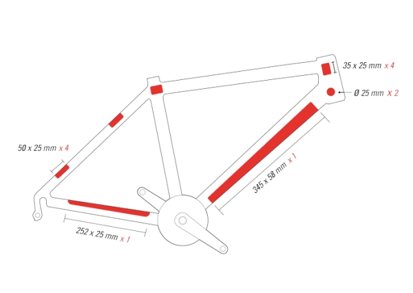 Zefal Skin Armor Gloss klijuojama rėmo apsauga M | Cykling - Cykelutrustning - Stänkskärmar för cyklar | GameStuff