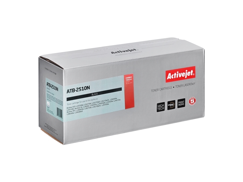 Activejet ATB-2510N Toner zamiennik Brother TN2510 Supreme 1200 stron, 1200 Sider, Sort