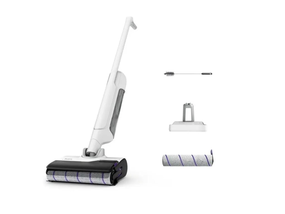 Tefal X-Clean 10 GF7540FO - Gulvrenser - stav - uden pose - 200 W - ledningsfri - hvid/sølv