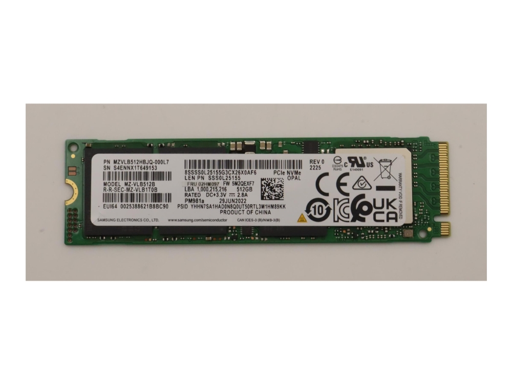 Lenovo - Ssd - 512 Gb - Intern - M.2 2280