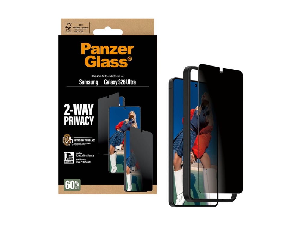 Panzerglass 2-Way Privacy Displayschutz Samsung Galaxy S26 Ultra | Ultra-Wide Fit Mit Easyaligner