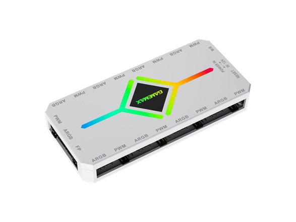 Gamemax Remoter Control V4.0 Argb Pwm Hub Bk White Gamemax V4.0 Argb Pwm Hub Wt (6931858786294)
