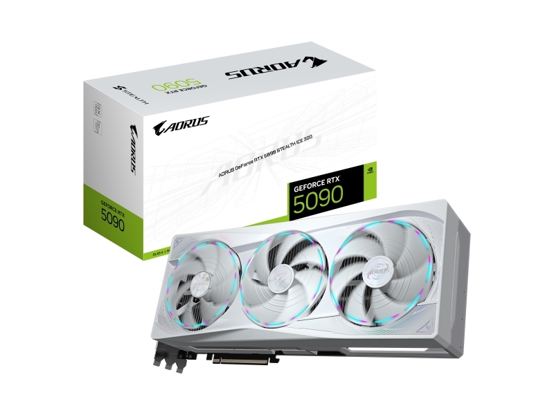 Gigabyte Aorus Geforce Rtx 5090 Stealth Ice Oc Edition 32 Gb Gddr7 (Gv-N5090aorusst Ice-52Gd)