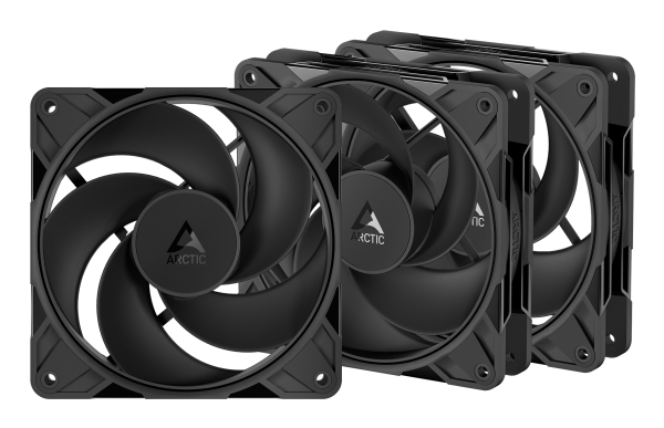 ARCTIC Freezer P12 Pro Reverse - 3 Pack, Ventilator, 12 cm, 124 m³/t, Sort | Datorkomponenter - Kylning & moddning - Chassi fläktar | GameStuff