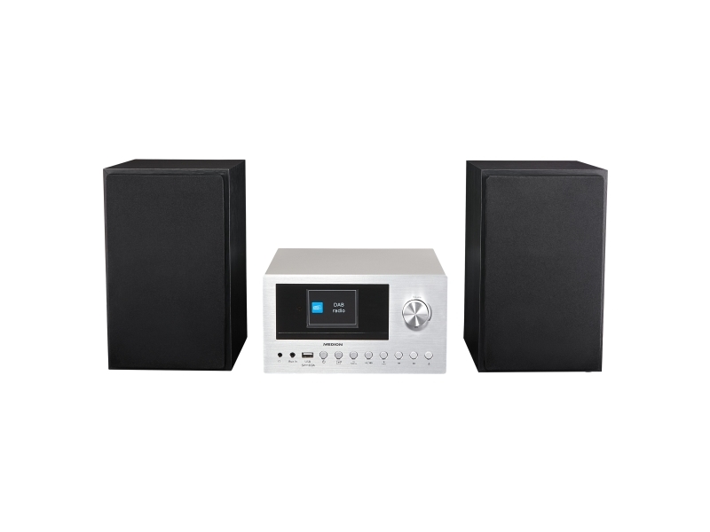 MEDION LIFE P85003, Hemmaljud mikrosystem, Svart, Silver, 1 diskar, 30 W, 2-vägs, AM, DAB+, FM, UKW | TV, Ljud & Bild - Stereo - Mikro & Mini stereo | GameStuff