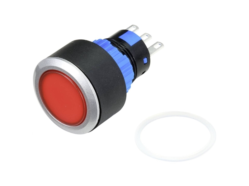 Tru Components Trykknap 250 V/Ac 3 A 1 X Aus/(Ein) Tastende (Ø) 25 Mm Ip40 1 Stk