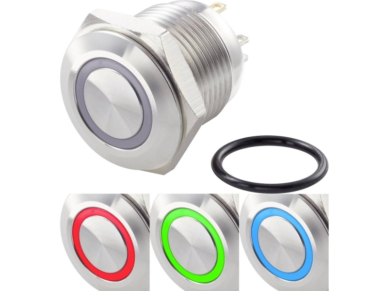 Conrad Tc-7494612 Tc-Gq16f-10E/41Rgb/Vandalismebeskyttet Pressostat 48, Rustfrit Stål, Rustfrit Stål, Dc, 48 V, 2 A
