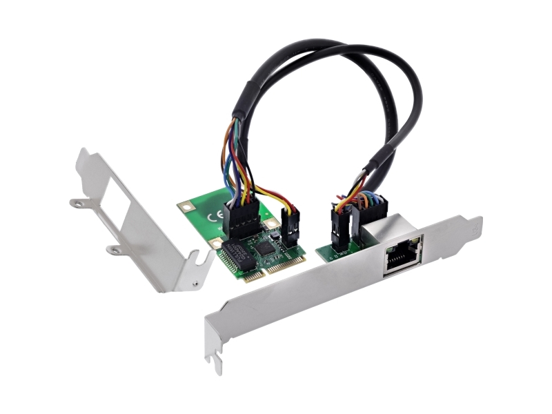 Inline Mini Pcie-Netværkskort 1X Rj45 Half-Size Inkl. Rj45-Modul (76622V)