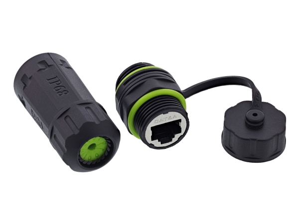 Inline Patchkabelkobler - Kort - Cat.6A - Ip68 - 2X Rj45-Stik - Afskærmet (69927I)