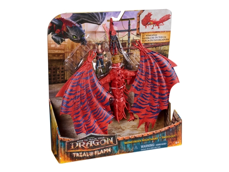 Dragons Legetøjsfigur - 55,8 cm - Monstrous Nightmare & Snotlout