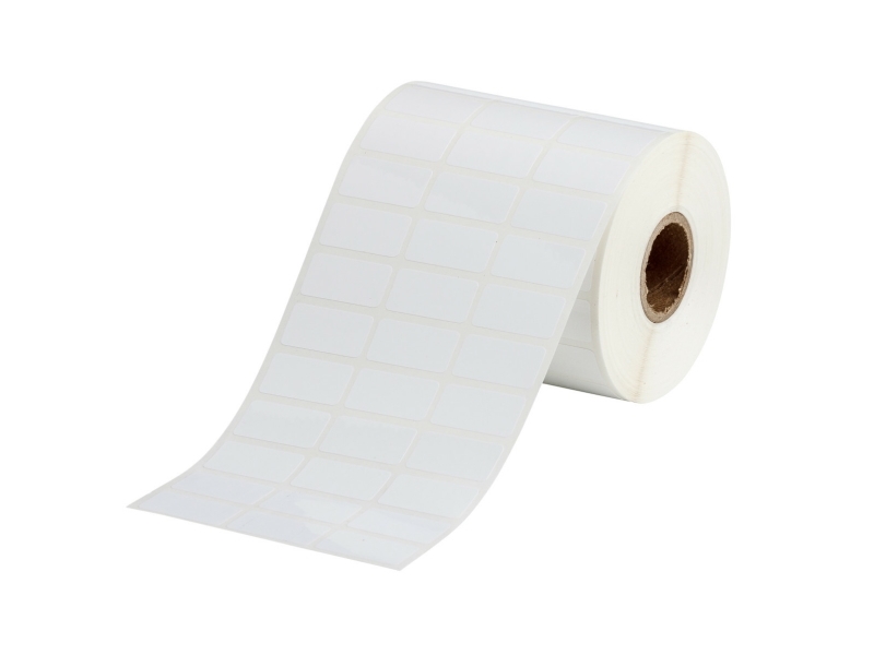 Brady Bpt-5-8423-2.5, Weiß, Selbstklebendes Druckeretikett, Gestanztes Etikett, Polyester, Wärmeübertragung, Acryl