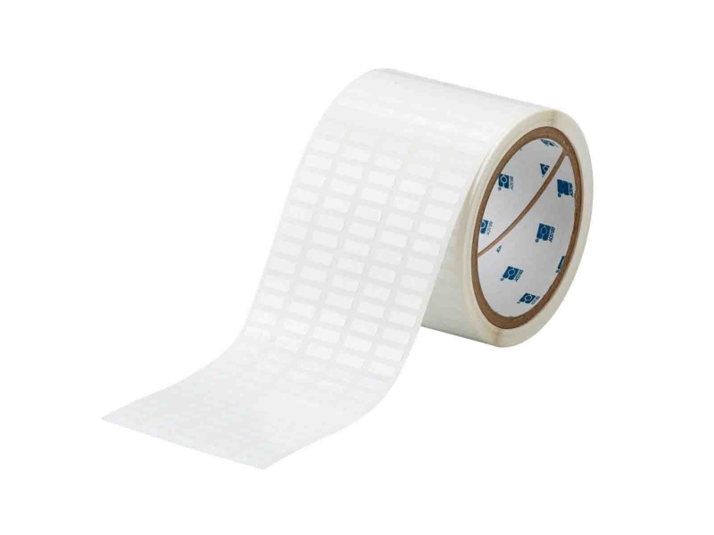 Brady Tht-36-422-10, Weiß, Selbstklebendes Druckeretikett, Gestanztes Etikett, Polyester, Wärmeübertragung, Acryl