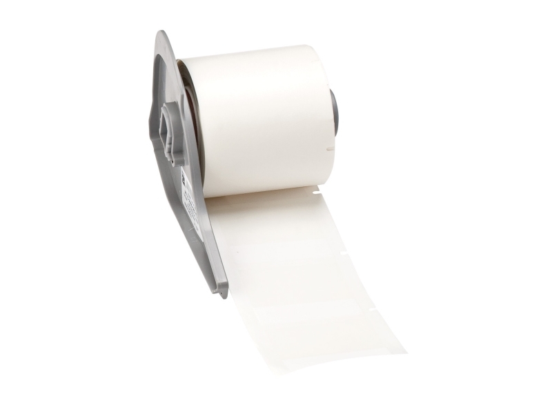 Brady M7-88-427, Hvid, Selvklæbende printeretiket, Udstanset etiket, Rulle, Selvlaminerende vinyl, Termisk overførsel