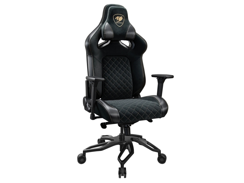 Cougar Titan Pro V2 Gold F Gaming-Stuhl Titan Pro V2 Gold F, Schwarz (Versand)