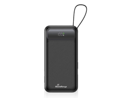 Mediarange Mrma753, 10000 Mah, Lithium-Polymer (Lipo), Schnellladung, 3,7 V, Schwarz