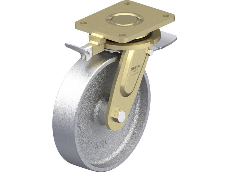 Blickle 853101 LS-G 250G-ST-RI4 Kääntyvät pyörät jarrulla Pyörän halkaisija: 250 mm Kantavuus (max): 1400 kg 1 kpl 1 kpl