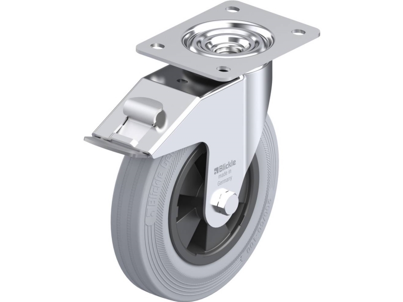 Blickle 387506 Le-Vpp 200R-Fi-Sg Lenkrolle Mit Bremse 200 Mm 205 Kg