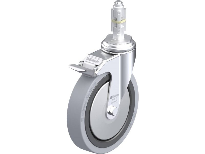 Blickle 345017 LKRA-VPA 150G-11-FI-FA-E13 styrhjul med broms, hjuldiameter 150 mm, bärförmåga (max) 110 kg, 1 st | Verktyg & Verkstad - Infästning - Övriga Infästning | GameStuff