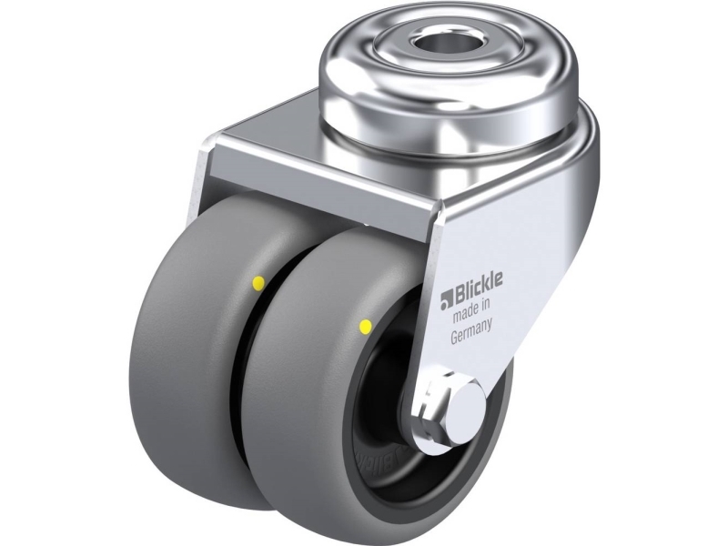 Blickle 698944 LMDA-TPA 50G-ELS dubbla svänghjul hjuldiameter: 50 mm bärförmåga (max): 60 kg 1 st | Verktyg & Verkstad - Infästning - Övriga Infästning | GameStuff