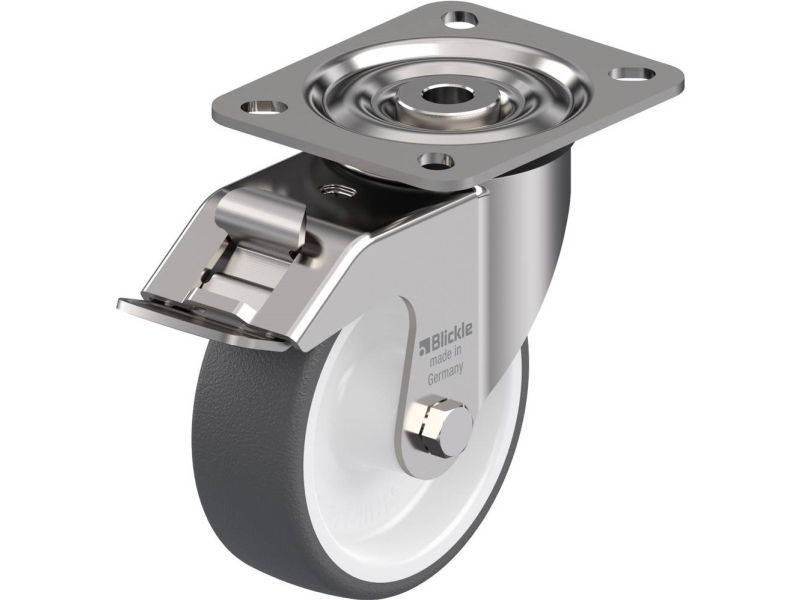 Blickle 748087 LX-POTH 100G-FI styrhjul med broms hjuldiameter 100 mm bärförmåga (max) 250 kg 1 st | Verktyg & Verkstad - Infästning - Övriga Infästning | GameStuff