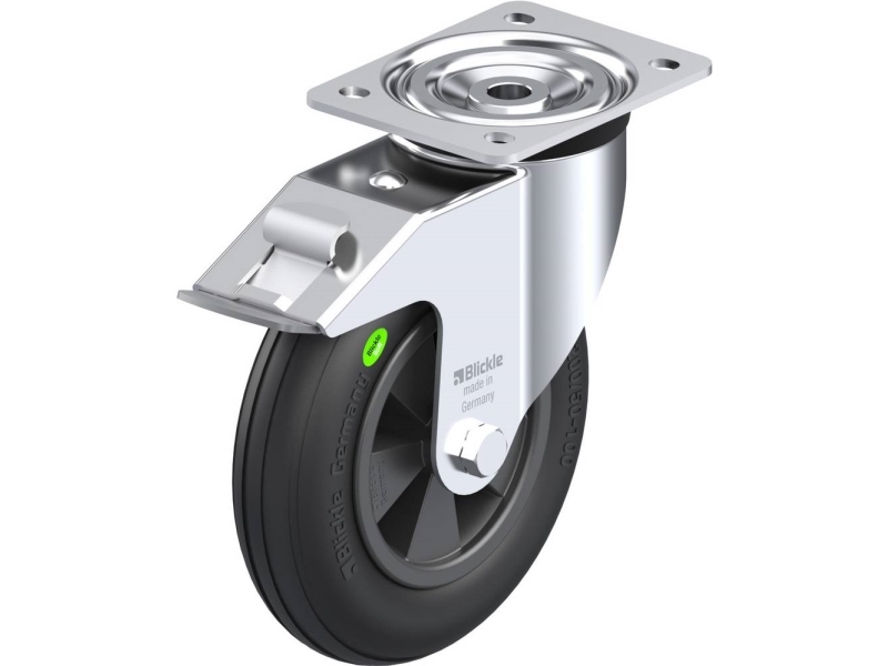 Blickle 603860 L-Vwpp 200G-Fi Lenkrollen Mit Bremse Raddurchmesser: 200 Mm Tragfähigkeit (Max.): 100 Kg 1 Stück
