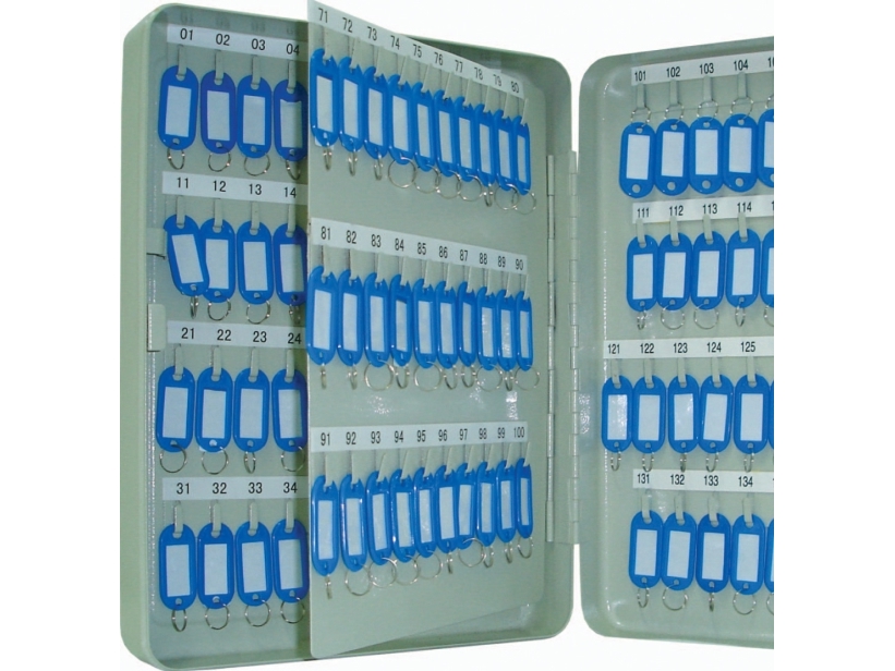 QConnect Szafka na klucze Q-CONNECT, na 140 kluczy, 280x370x80mm, szara | Möbler - Tillbehör - Nyckelkabiner & tillbehör | GameStuff