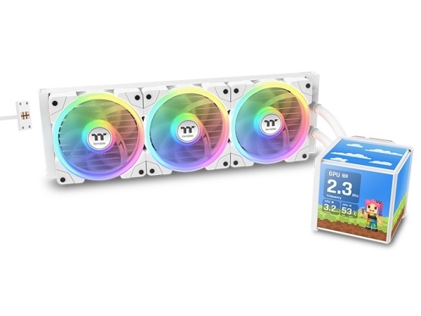 Thermaltake Minecube 360 Ultra, All-In-One-Flüssigkeitskühler, 12 Cm, 500 Rpm, 2000 Rpm, Weiß