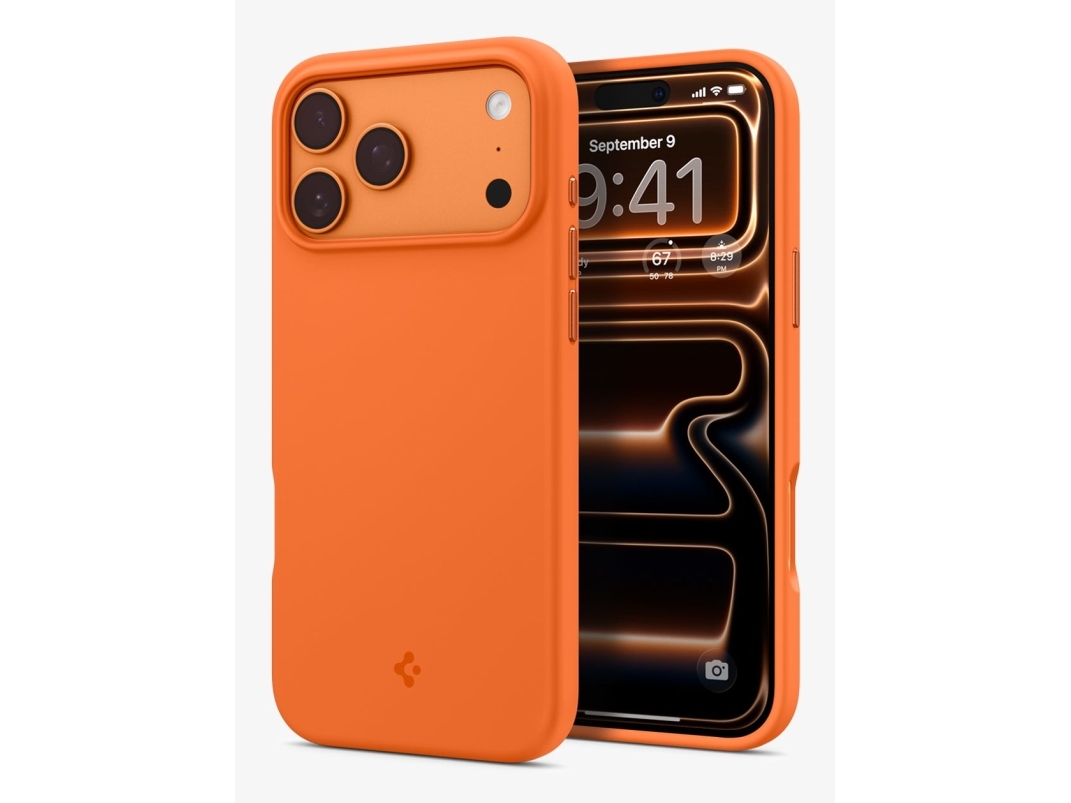Spigen Silicone Fit (Mag Fit), Cover, Apple, iPhone 17 Pro Max, 17,5 cm (6.9), Orange
