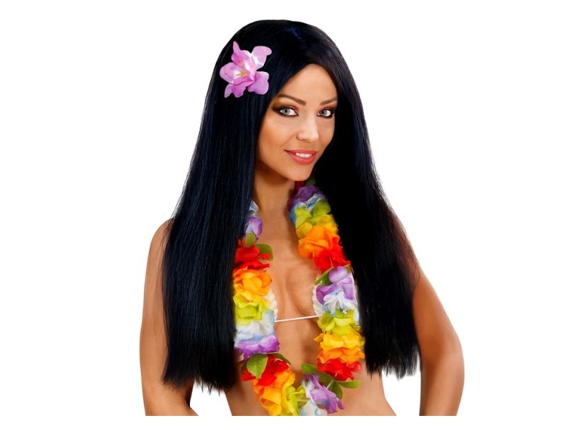 Hawaii-Perücke Mit Blume