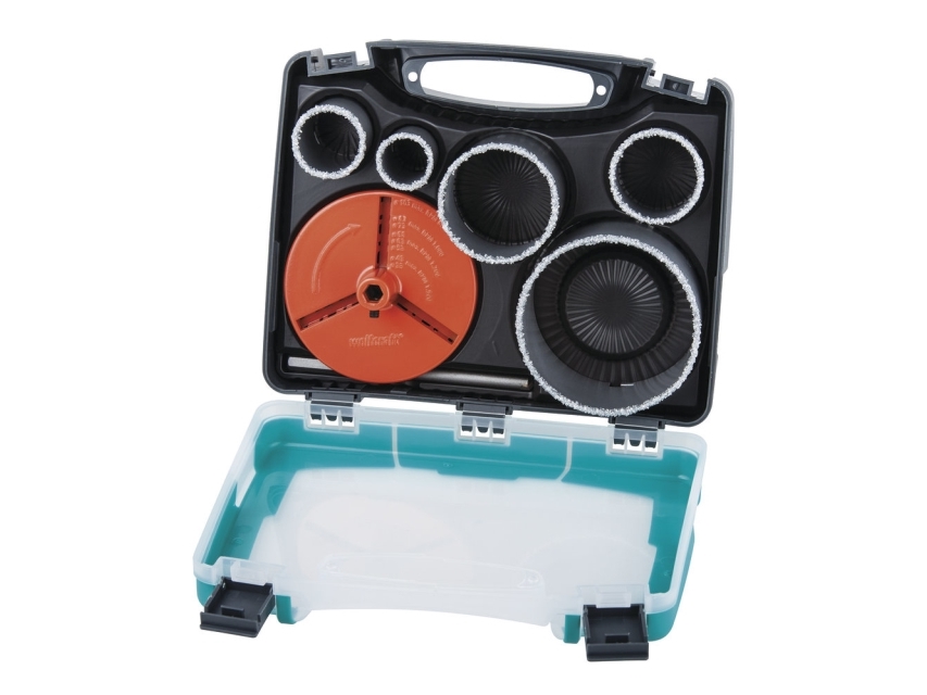 Wolfcraft Gmbh 3464000 Sæt Boremaskine Mursten Gipsplade Flise Rød Rustfrit Stål Tungsten Carbide Lakeret Tcc