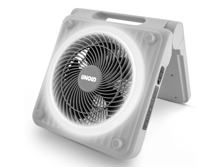 Unold 86517, Husholdning ventilator, Grå, Bord, Gulv, Plast, 20 cm, Knapper