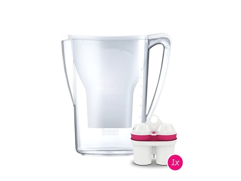 BWT Vattenfilterkanna Aqualizer Home 2,7L Vit - Manuell med Mg2+-patron | Köksutrustning - Vattenfiltrering - Vattenfiltreringskanna | GameStuff