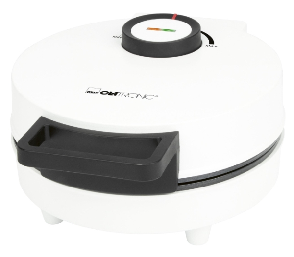 Clatronic WA 3832, 1 våffla/våfflor, Circel, Svart, Vit, 20 cm, Horisontell / Vertikal, 1200 W